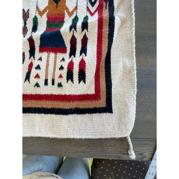 Vintage Tan Yei Navajo Style Rug Wall Hanging - Picture 12 of 16